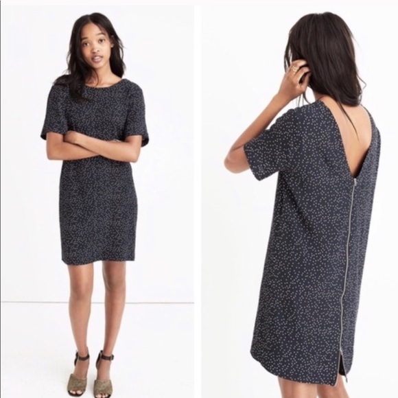 Madewell Dresses & Skirts - Madewell zip back dress in scatter dot